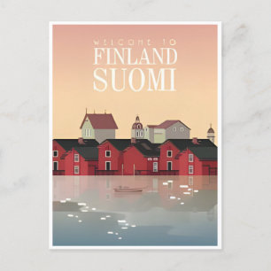 Finland suomi winter noord Europa Briefkaart