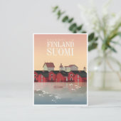  Finland suomi winter noord Europa Briefkaart (Staand voorkant)