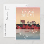  Finland suomi winter noord Europa Briefkaart (Voorkant / Achterkant)
