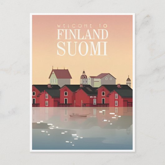  Finland suomi winter noord Europa Briefkaart (Voorkant)