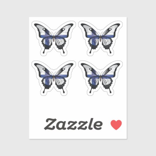 Finland Swallowtail Vlinder Vlag Sticker (Vel)