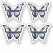 Finland Swallowtail Vlinder Vlag Sticker (Voorkant)