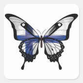 Finland Swallowtail Vlinder Vlag Sticker (Voorkant)