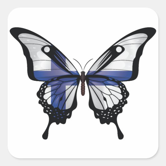 Finland Swallowtail Vlinder Vlag Sticker (Voorkant)