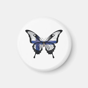 Finland Swallowtail Vlinder Vlag Sticker Magneet