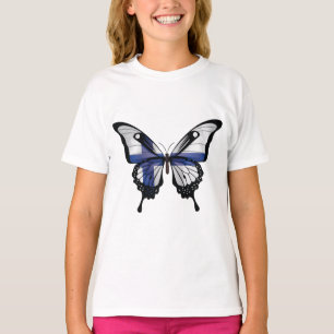 Finland Swallowtail Vlinder Vlag Sticker T-shirt
