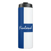 Finland Travel Mug, patriottische Finse vlag Thermosbeker (Voorkant)