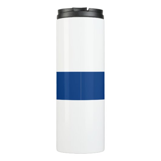 Finland Travel Mug, patriottische Finse vlag Thermosbeker (Achterkant)