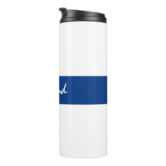 Finland Travel Mug, patriottische Finse vlag Thermosbeker (Geroteerd rechts)