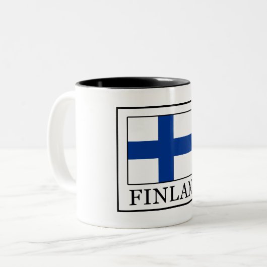 Finland Tweekleurige Koffiemok (Voorkant links)