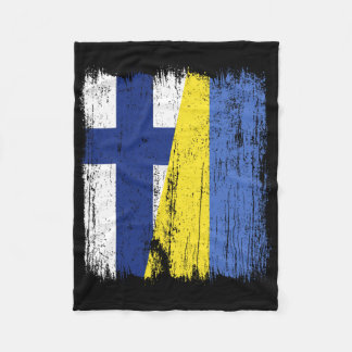 Finland Ukraine Half Flag Finnish Ukrainian Herita Fleece Deken