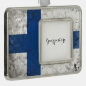 Finland Verzilverd Omlijst Ornament (Rechts)