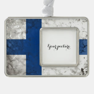 Finland Verzilverd Omlijst Ornament