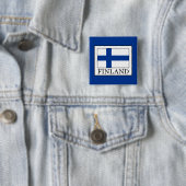 Finland Vierkante Button 5,1 Cm (In situ)