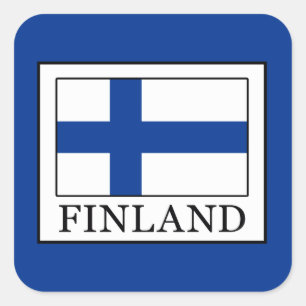 Finland Vierkante Sticker