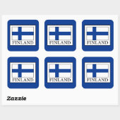 Finland Vierkante Sticker (Vel)