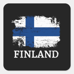 Finland Vierkante Sticker