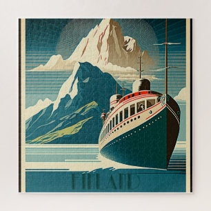 Finland - Vintage Travel Art Puzzle Legpuzzel