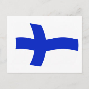 Finland Vlag Ansichtkaart Briefkaart