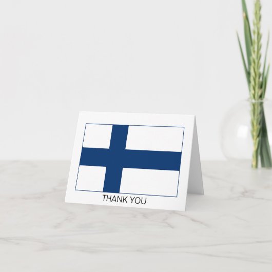 Finland Vlag Bedankkaart (Voorkant)