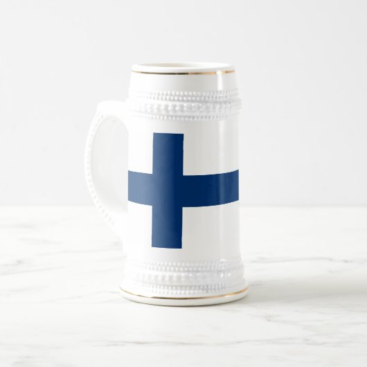 Finland Vlag Bierpul (Voorkant links)