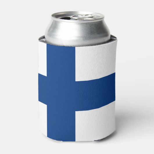 Finland Vlag Blikjeskoeler (Blikje Voorkant)