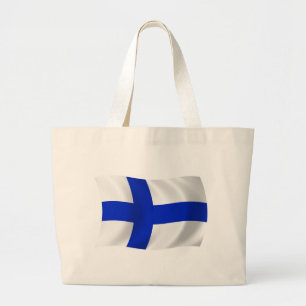 Finland Vlag Boodschappentas Grote Tote Bag