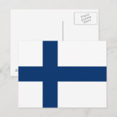 Finland Vlag Briefkaart (Voorkant / Achterkant)