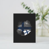 Finland vlag briefkaart (Staand voorkant)