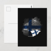 Finland vlag briefkaart (Voorkant / Achterkant)