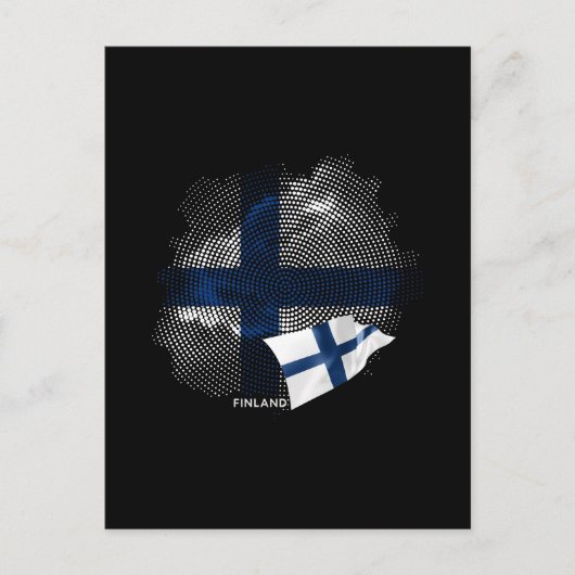 Finland vlag briefkaart (Voorkant)