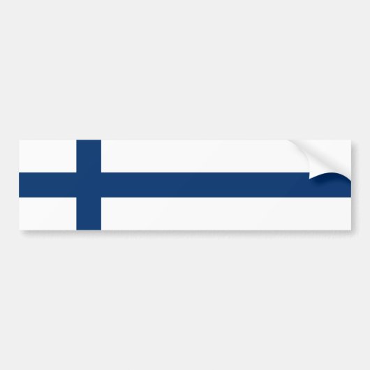 Finland Vlag Bumpersticker (Voorkant)