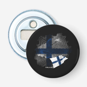 Finland vlag button flesopener