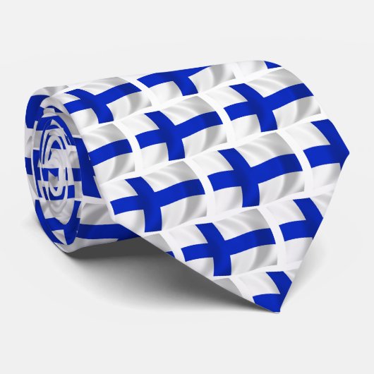 Finland Vlag Dasje Stropdas (Opgerold)