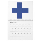 Finland-vlag Emblem Kalender (Feb 2027)