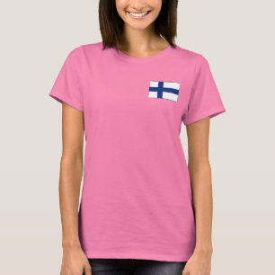 Finland Vlag en Kaart Dk T-Shirt