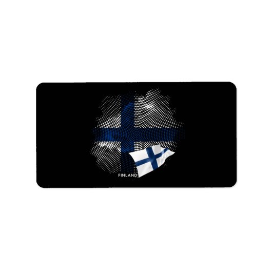 Finland vlag etiket (Voorkant)