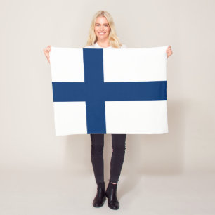 Finland Vlag Fleece Deken