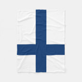 Finland Vlag Fleece Deken (Voorkant)