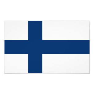 Finland Vlag Foto Afdruk