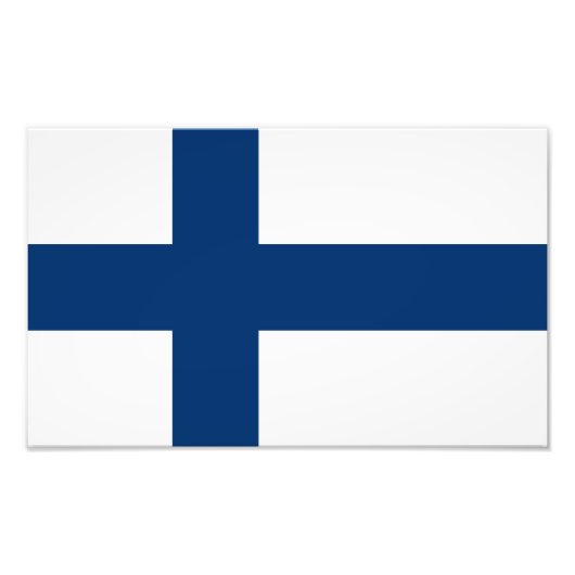 Finland Vlag Foto Afdruk (Voorkant)