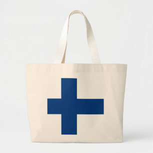 Finland Vlag Grote Tote Bag