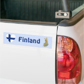 Finland Vlag Hart + Landkaart Bumpersticker (Op Truck)