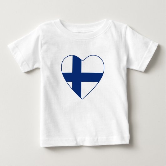 Finland Vlag hart T-Shirt (Voorkant)