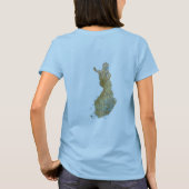 Finland Vlag + Kaart + Tekst T-shirt (Achterkant)
