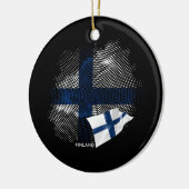 Finland vlag keramisch ornament (Links)