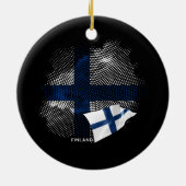 Finland vlag keramisch ornament (Achterkant)