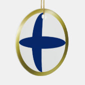 Finland-vlag Keramisch Ornament (Rechts)