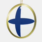 Finland-vlag Keramisch Ornament (Links)