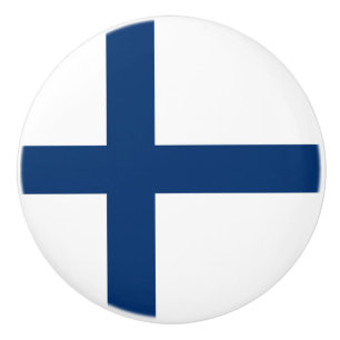 Finland Vlag Keramische Knop